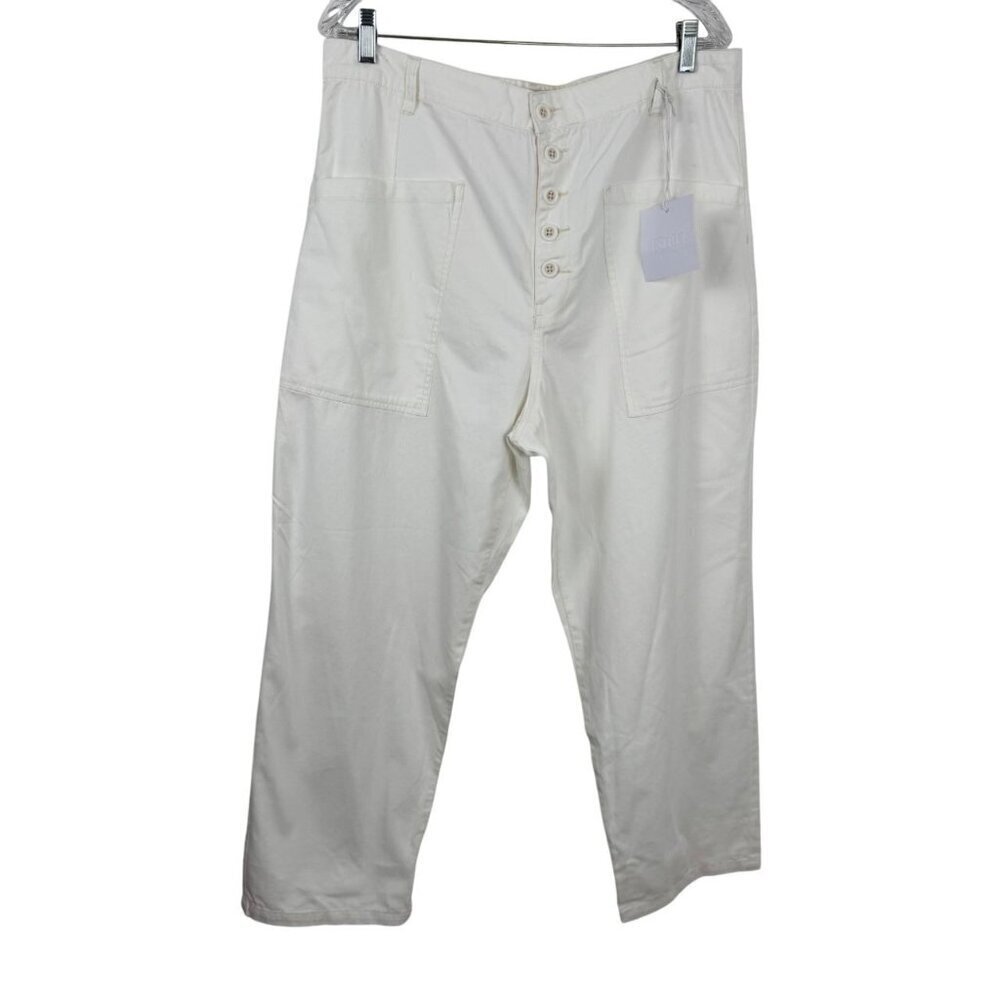 Pistola NEW Revolve Tammy High Rise Trouser Ivory Women's 33 Button Fly Casual